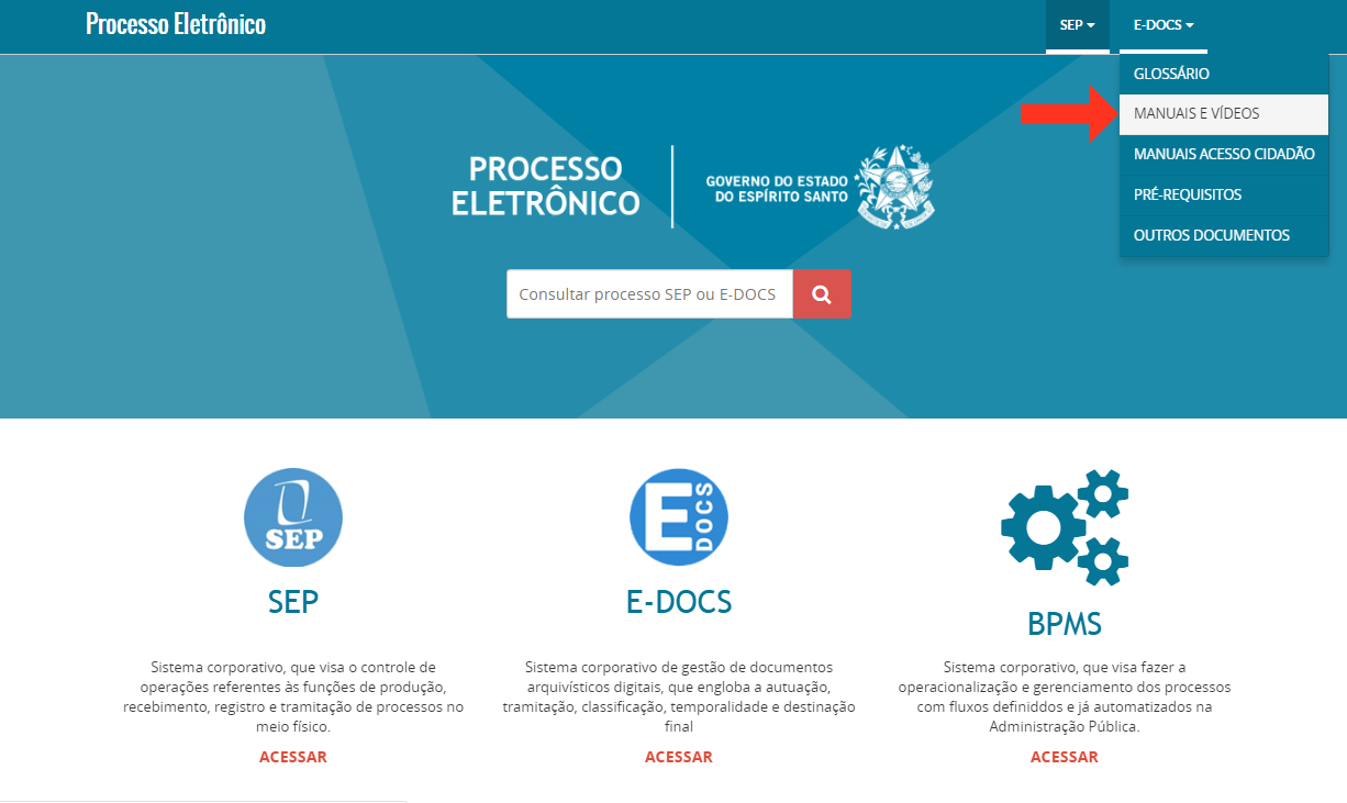 videos manuais E-DOCs